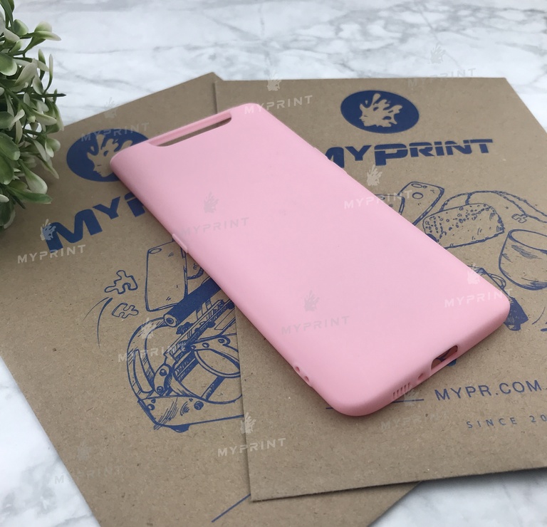 Чохол силіконовий для Samsung A80 рожевий (5508) 