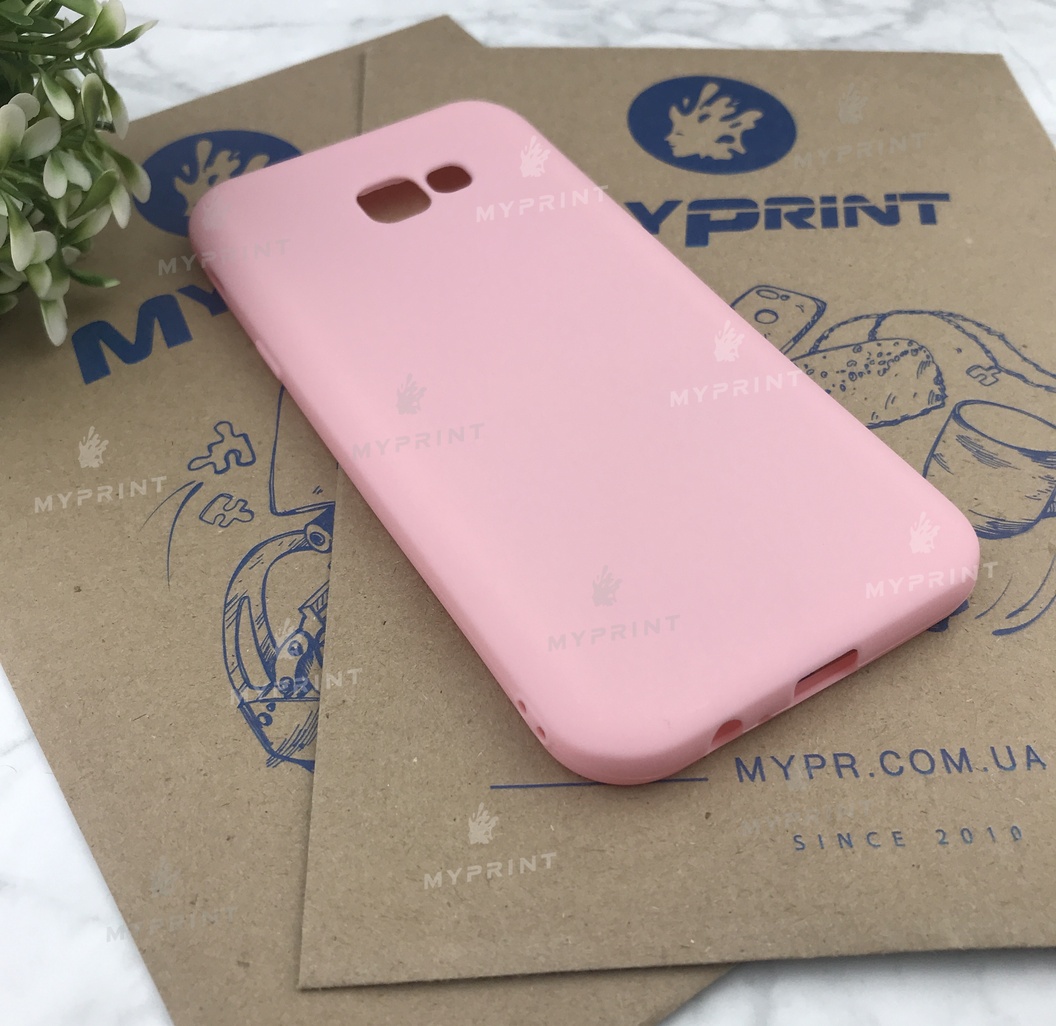 Чохол силіконовий для Samsung A720 рожевий (4863) - фото 2 - Чохли для УФ друку