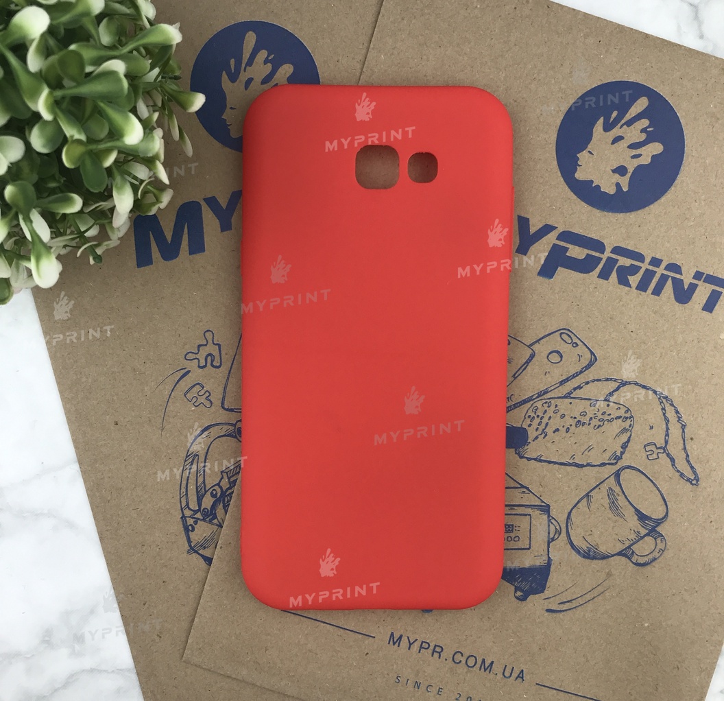 Чохол силіконовий для Samsung A720 червоний (4864) - фото 1 - Чохли для УФ друку
