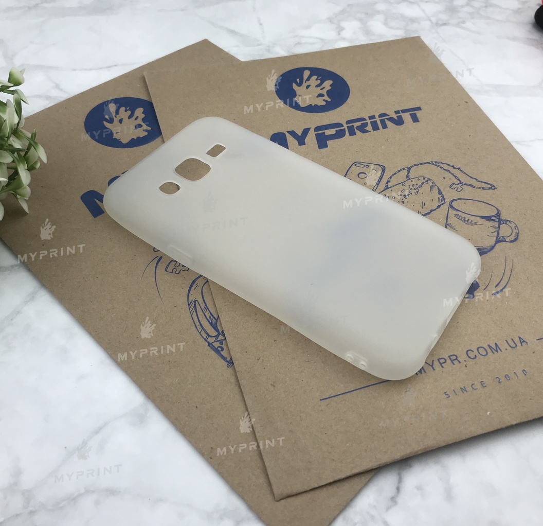 Чохол силіконовий для Samsung J500 білий (4930) - фото 2 - Чохли для УФ друку