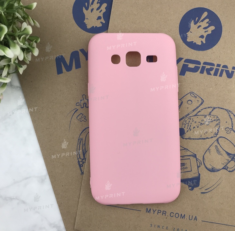 Чохол силіконовий для Samsung J500 рожевий (4932) 