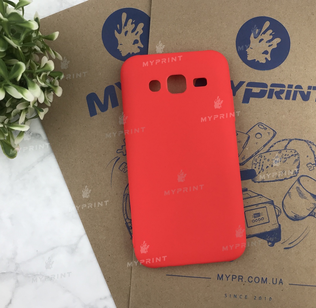 Чохол силіконовий для Samsung J500 червоний (4933) - фото 1 - Чохли для УФ друку