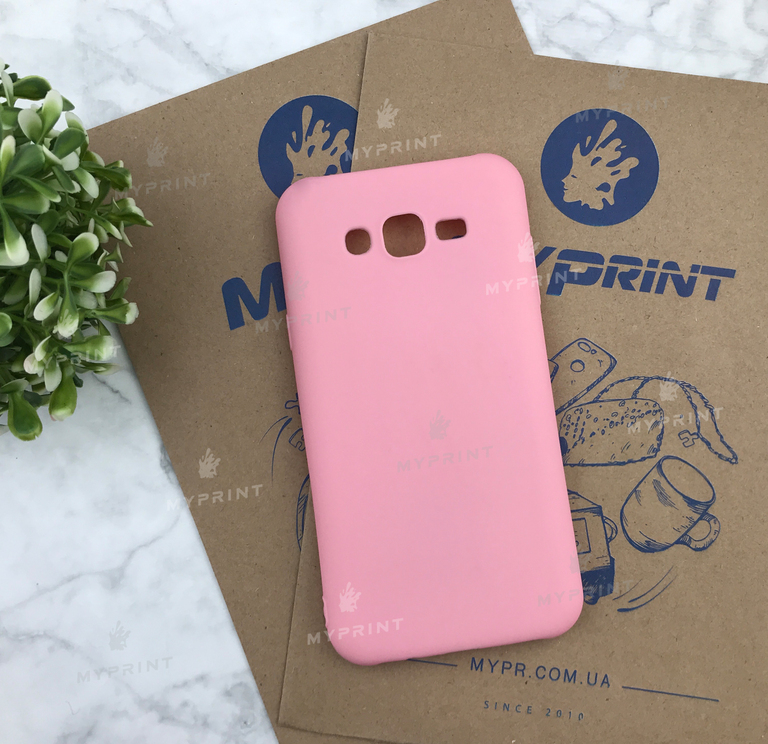 Чохол силіконовий для Samsung J700 рожевий (4962) 