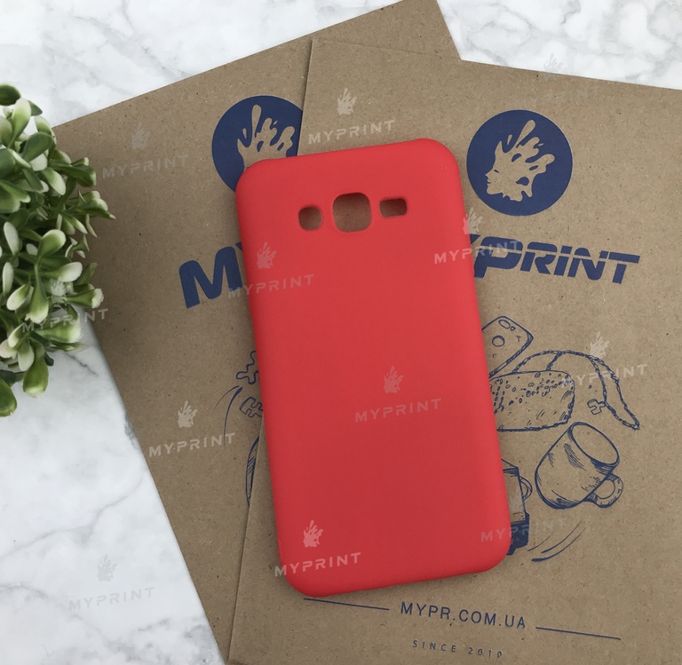 Чохол силіконовий для Samsung J700 червоний (4963) 