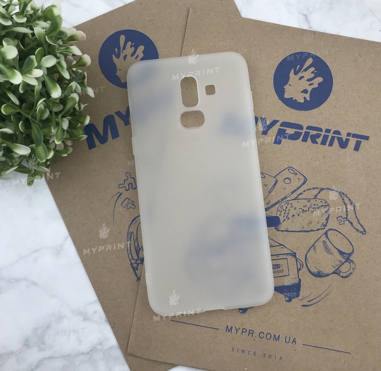 Чохол силіконовий для Samsung J8 2018 білий (4978) 