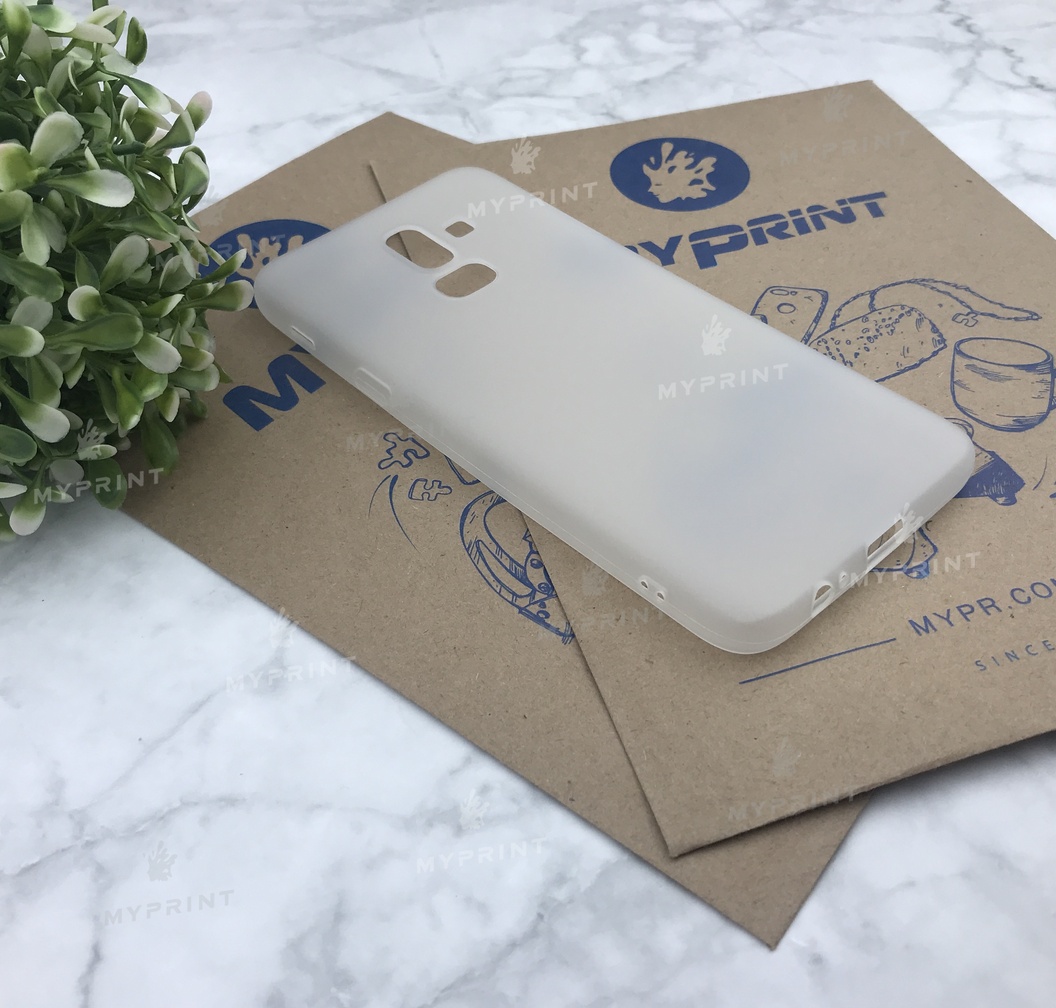 Чохол силіконовий для Samsung J8 2018 білий (4978) - фото 2 - Чохли для УФ друку