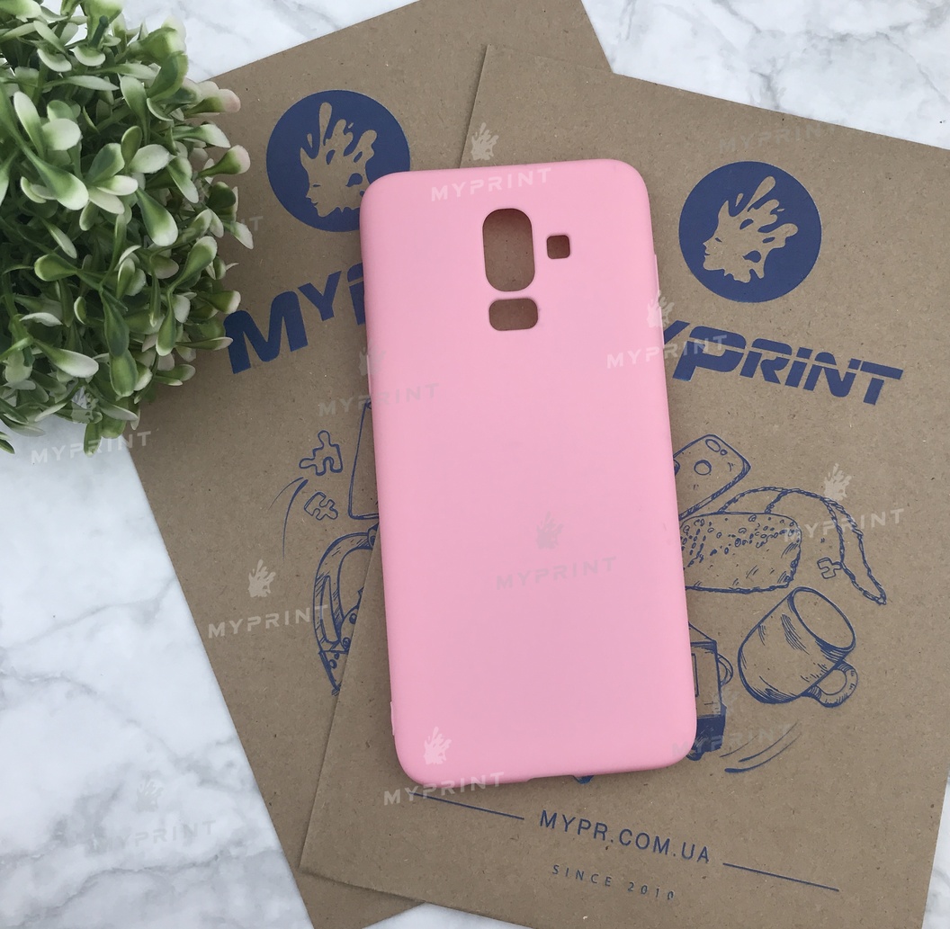 Чехол силиконовый для Samsung J8 2018 розовый (4980) - фото 1 Чехол силиконовый для Samsung J8 2018 розовый (4980) - фото 1 - Чехлы для УФ печати