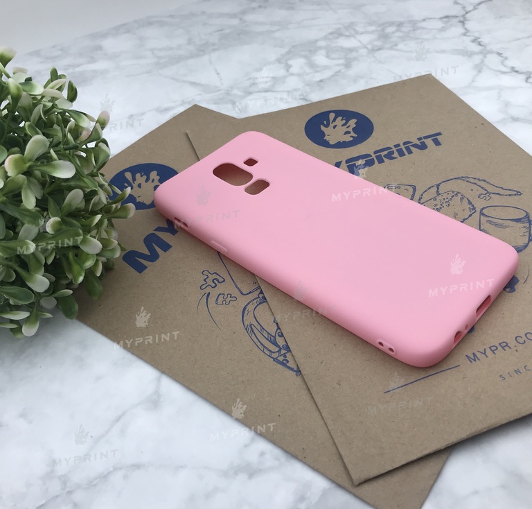 Чехол силиконовый для Samsung J8 2018 розовый (4980)  Чехол силиконовый для Samsung J8 2018 розовый (4980)
