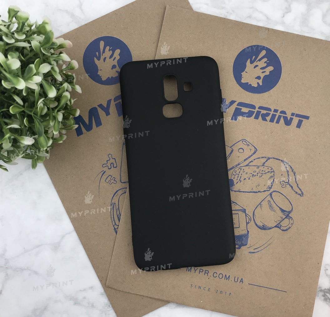 Чохол силіконовий для Samsung J8 2018 чорний (4979) - фото 1 - Чохли для УФ друку