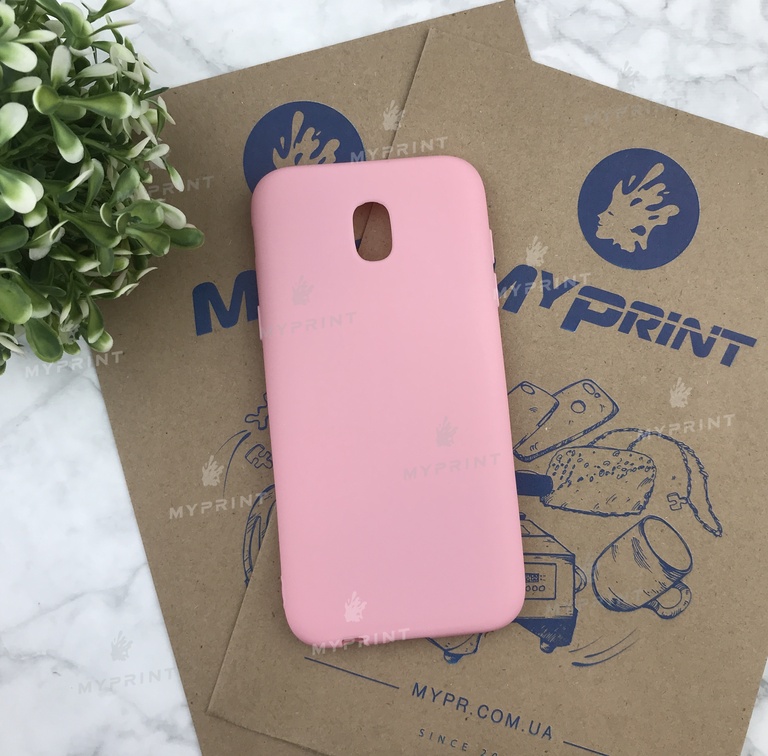 Чохол силіконовий для Samsung J530 рожевий (4944) 
