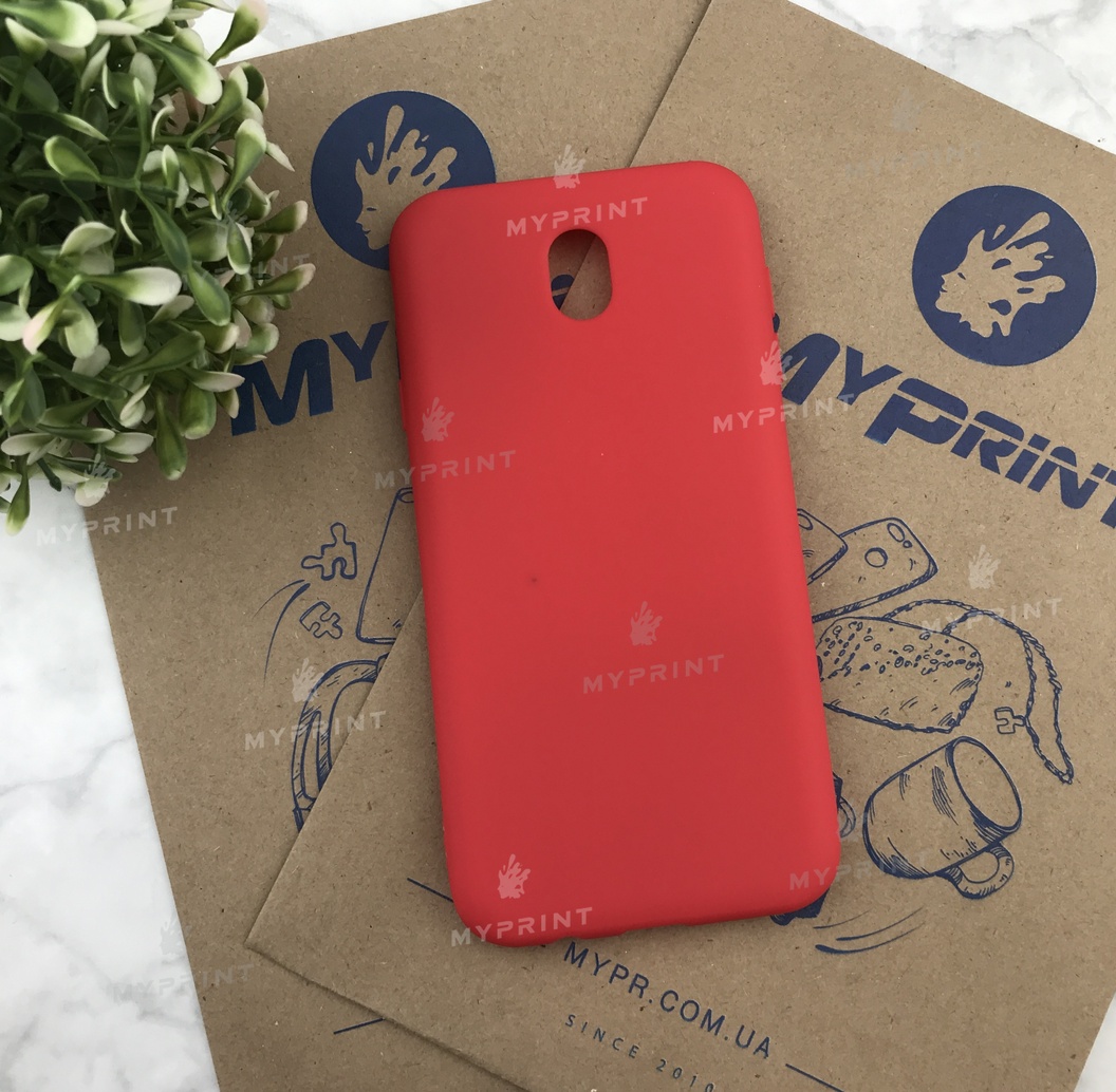Чохол силіконовий для Samsung J730 червоний (4975) - фото 1 - Чохли для УФ друку