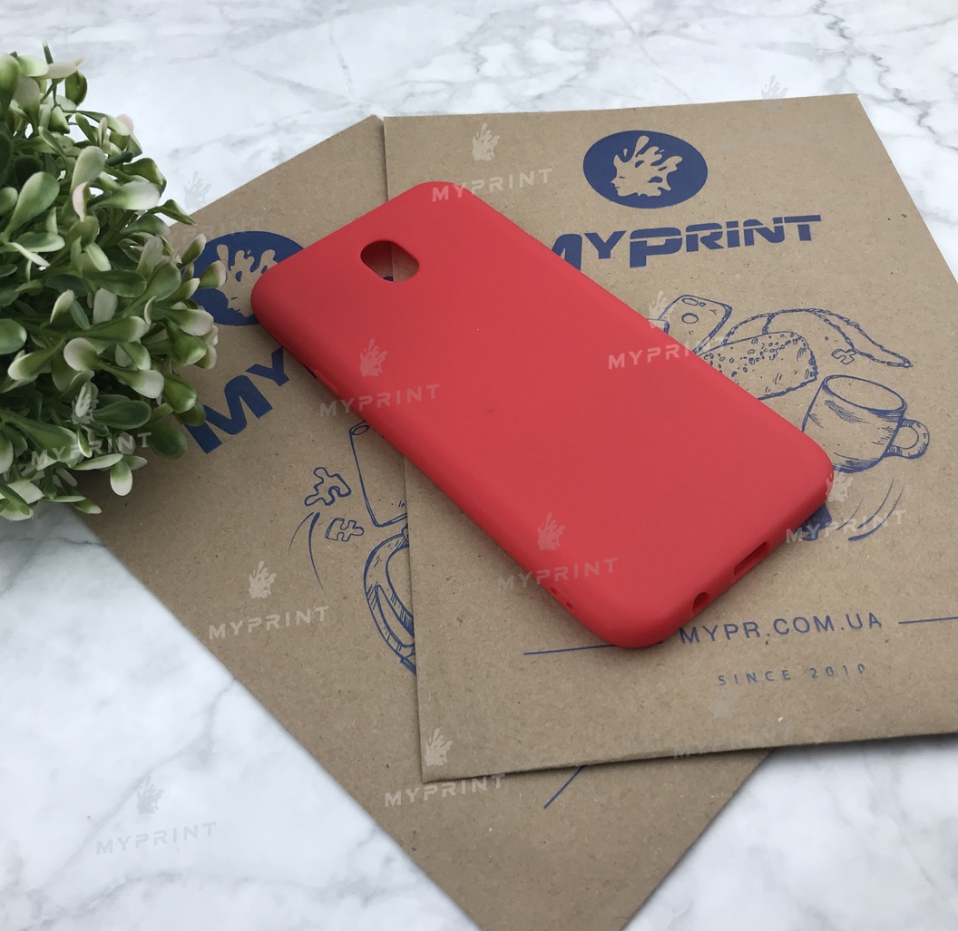 Чохол силіконовий для Samsung J730 червоний (4975) - фото 2 - Чохли для УФ друку
