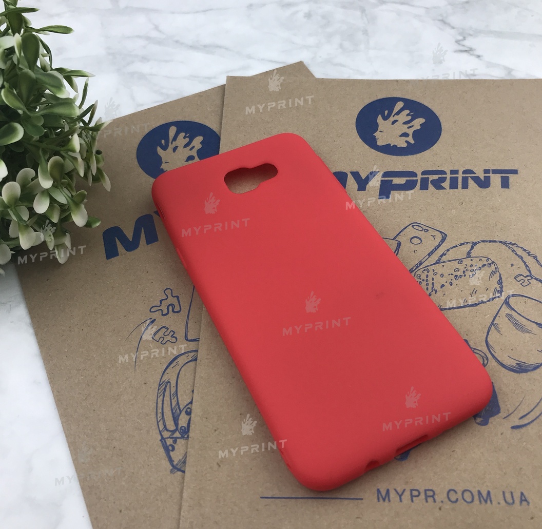 Чохол силіконовий для Samsung J5 Prime G570 червоний (4927) - фото 2 - Чохли для УФ друку