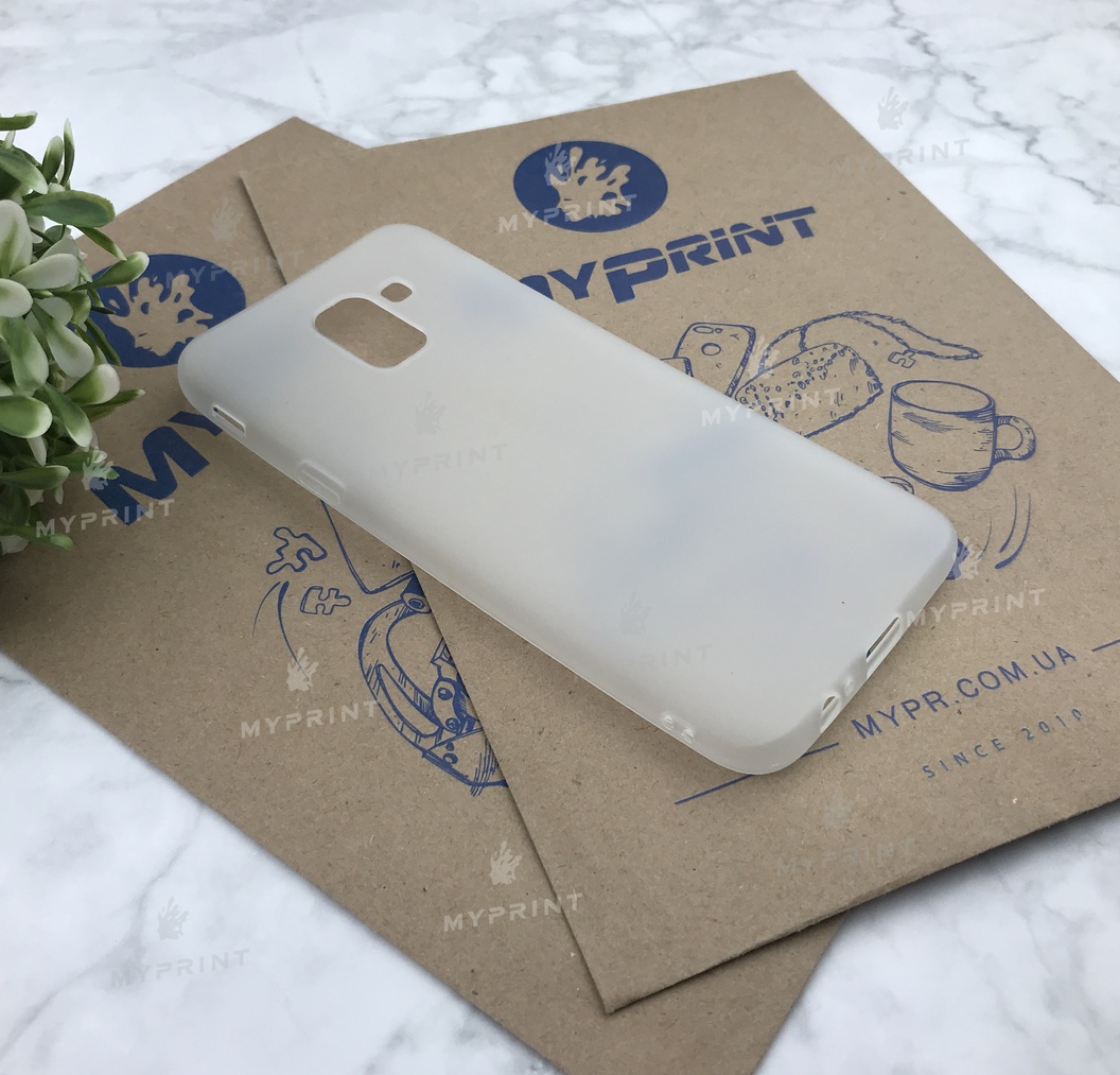 Чохол силіконовий для Samsung J6 білий (4954) - фото 2 - Чохли для УФ друку