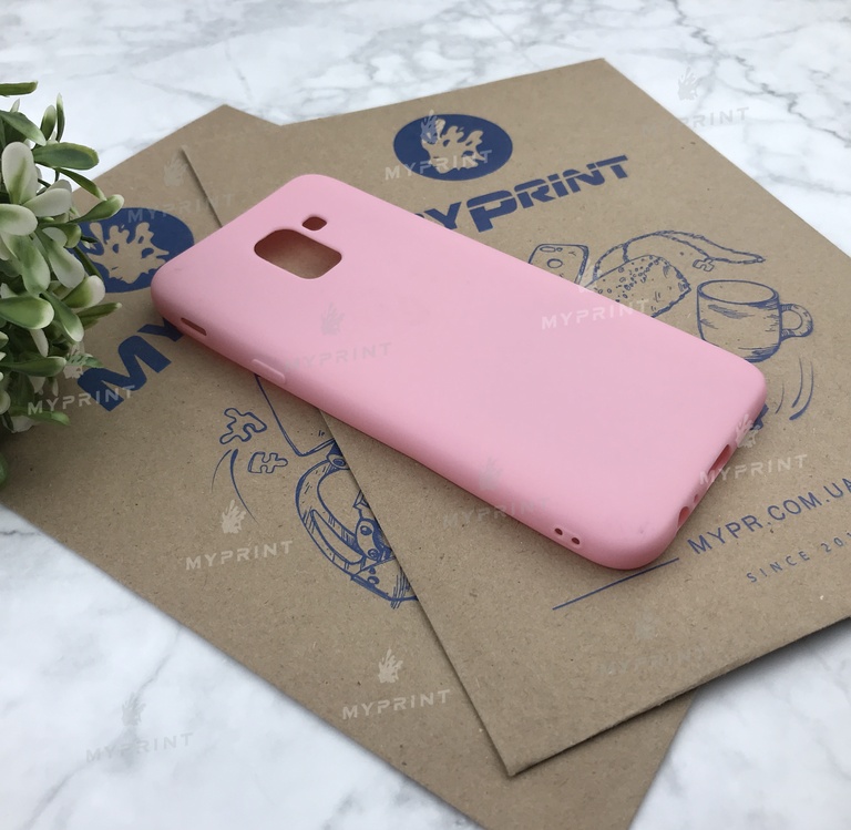 Чохол силіконовий для Samsung J6 рожевий (4956) 