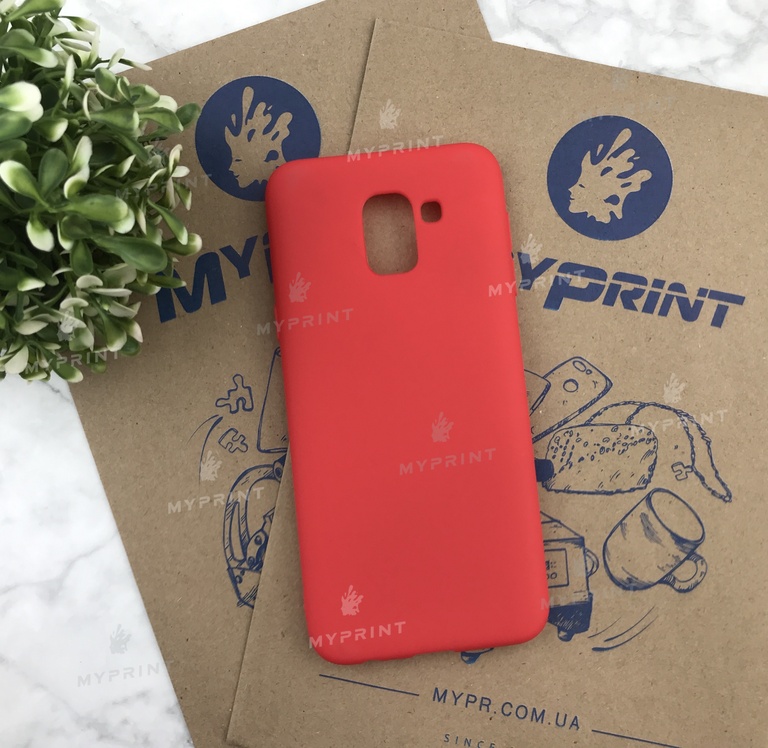 Чохол силіконовий для Samsung J6 червоний (4957) 