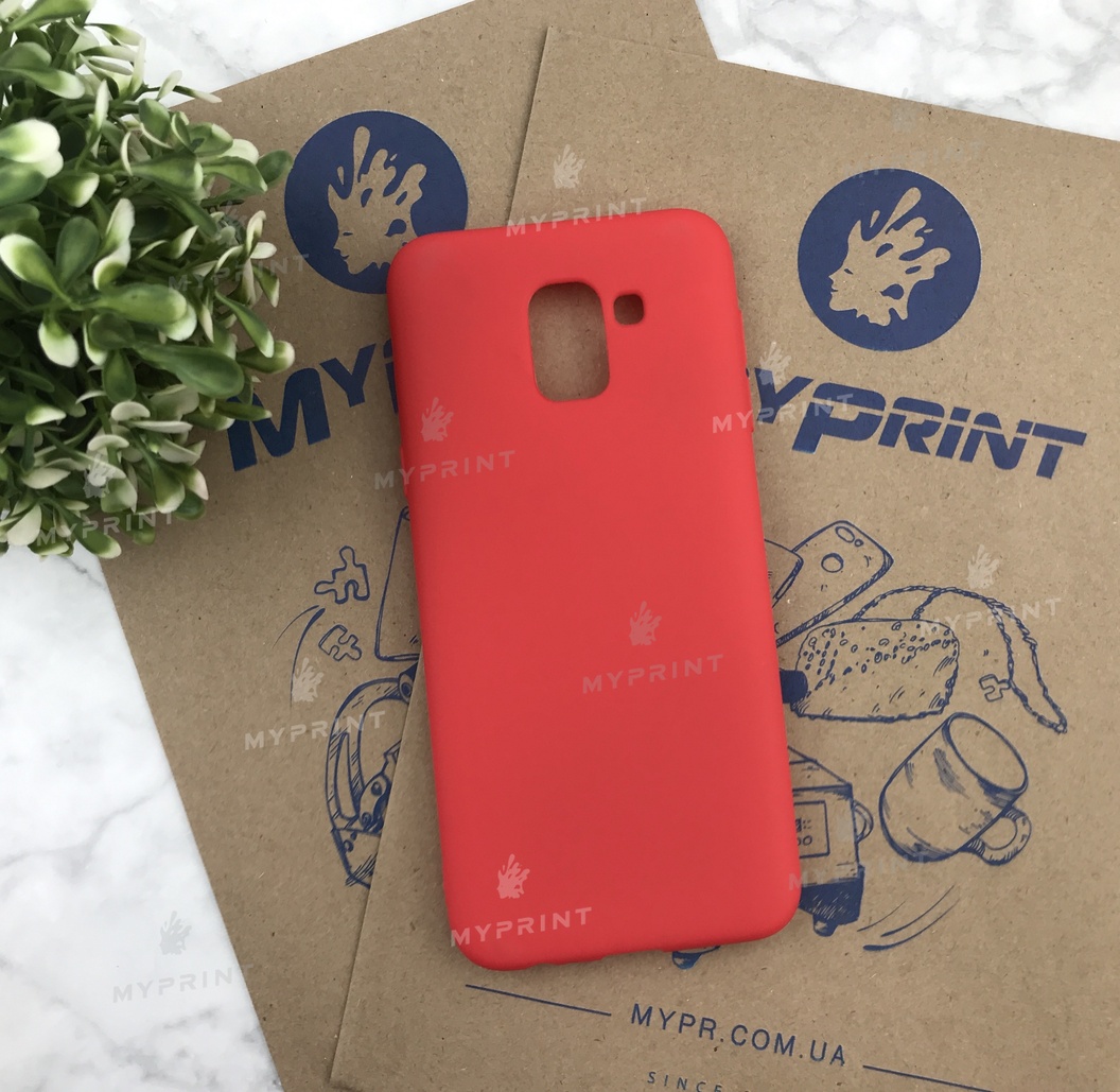 Чохол силіконовий для Samsung J6 червоний (4957) - фото 1 Чохол силіконовий для Samsung J6 червоний (4957) - фото 1 - Чохли для УФ друку