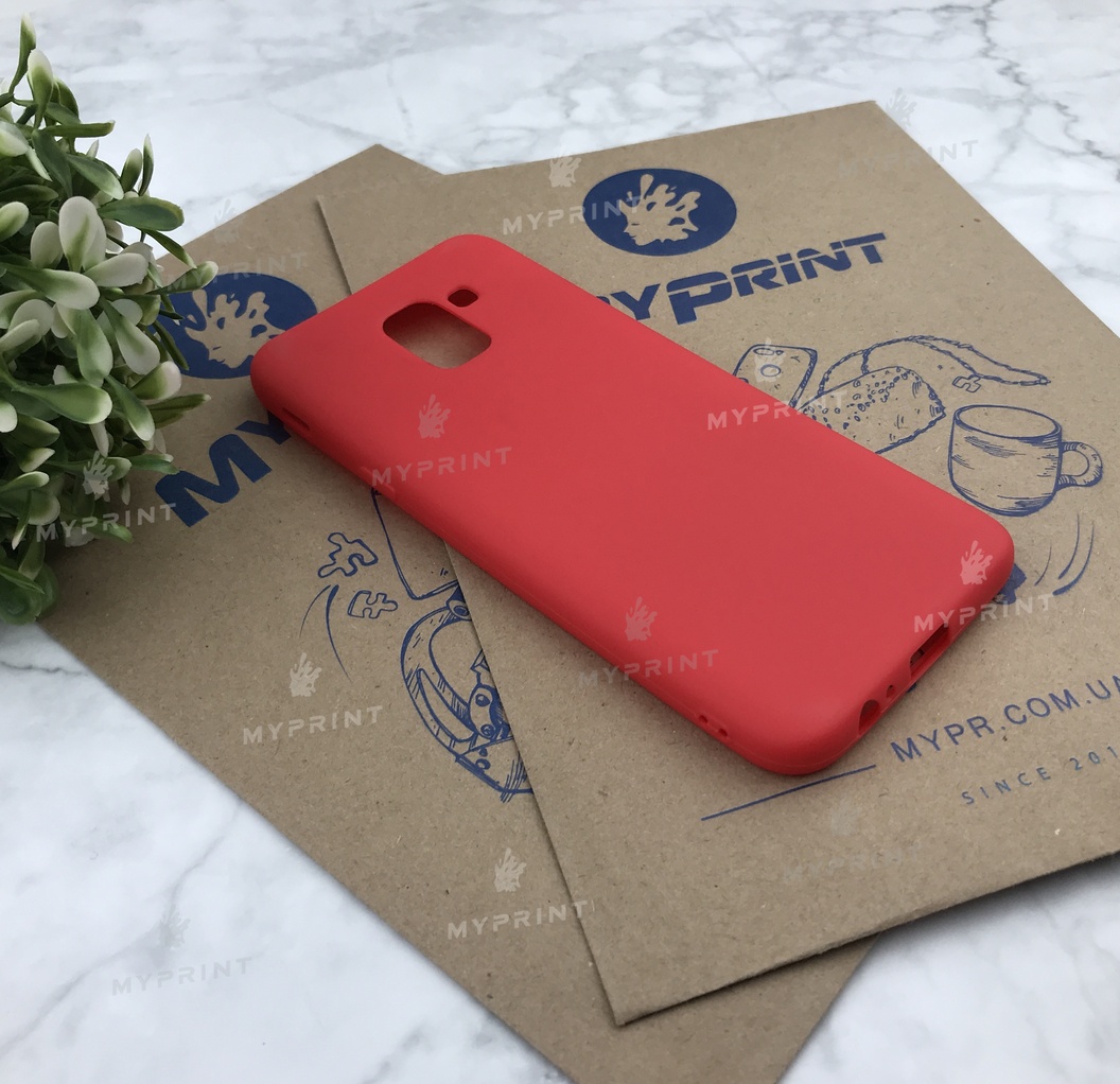 Чохол силіконовий для Samsung J6 червоний (4957) - фото 2 Чохол силіконовий для Samsung J6 червоний (4957) - фото 2 - Чохли для УФ друку