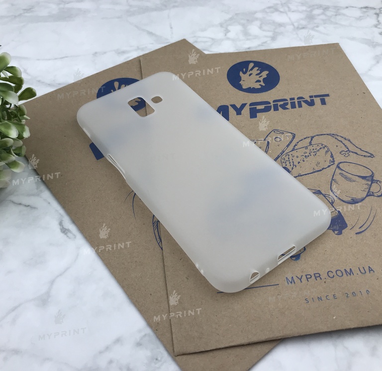 Чохол силіконовий для Samsung J6 Plus 2018 білий (4948) 