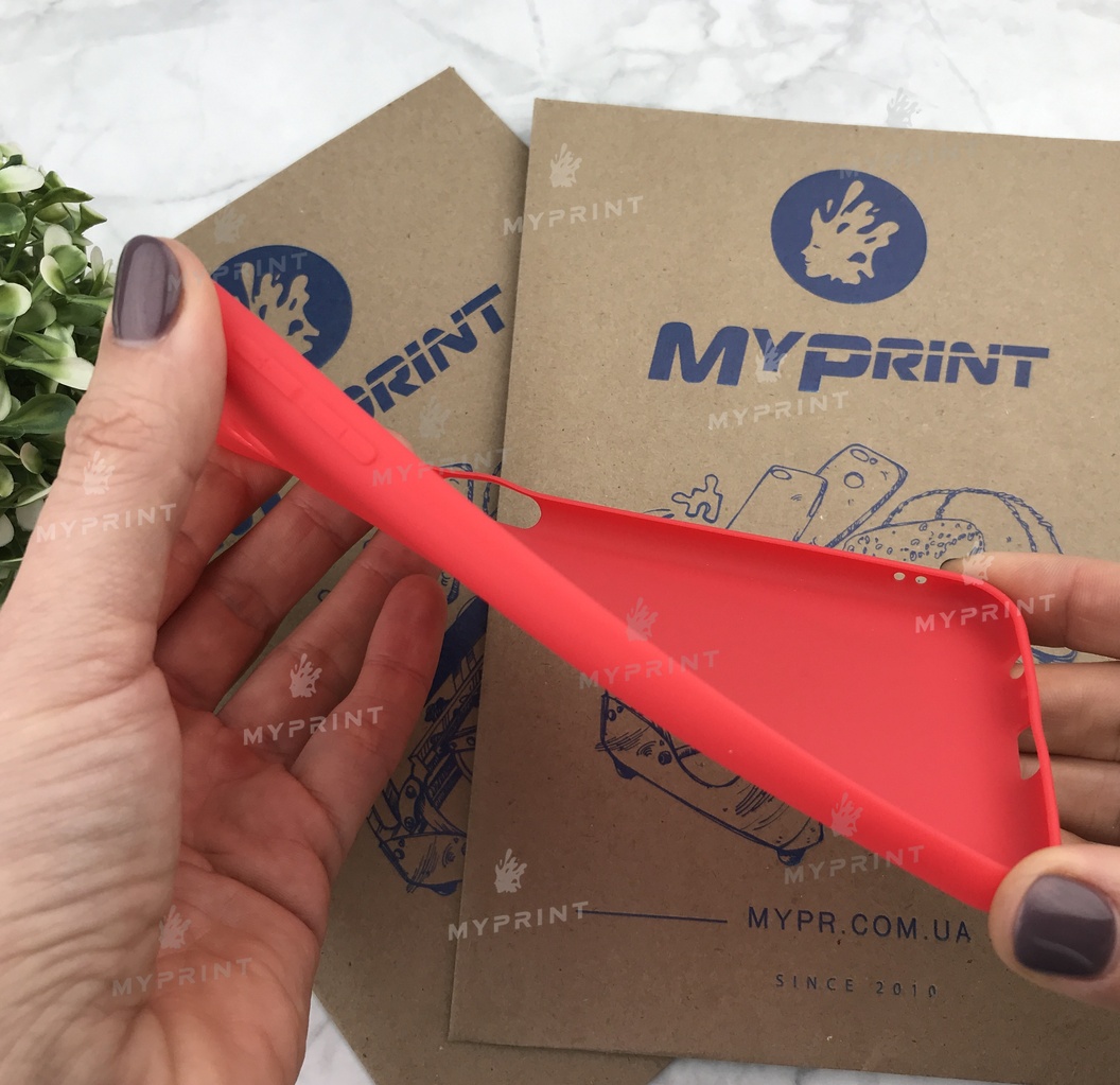 Чохол силіконовий для Samsung J6 Plus 2018 червоний (4951) - фото 3 - Чохли для УФ друку