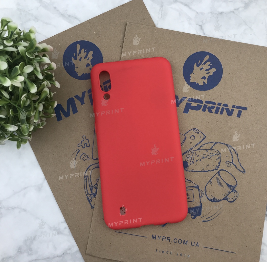 Чохол силіконовий для Samsung M10 червоний (4987) - фото 1 - Чохли для УФ друку