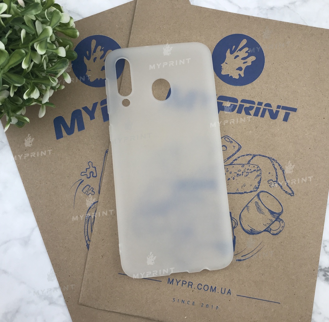 Чохол силіконовий для Samsung M30 білий (4996) - фото 1 - Чохли для УФ друку