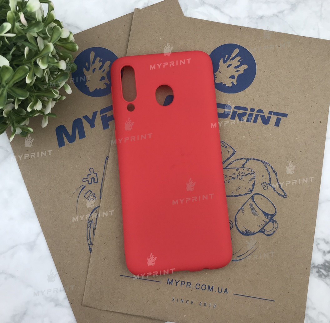 Silicone cover for Samsung M30 red (4999) - фото 1 Silicone cover for Samsung M30 red (4999) - фото 1 - Covers for UV printing