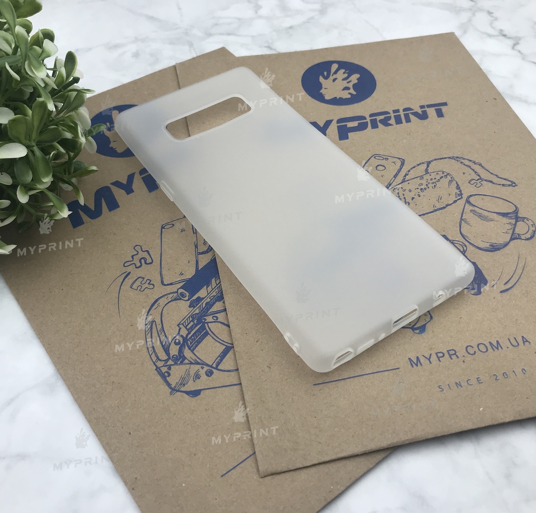 Чохол силіконовий для Samsung Note 8 білий (5002) - фото 2 Чохол силіконовий для Samsung Note 8 білий (5002) - фото 2 - Чохли для УФ друку