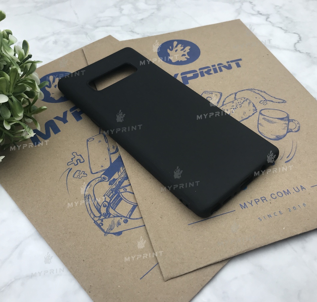 Чохол силіконовий для Samsung Note 8 чорний (5003) - фото 2 - Чохли для УФ друку