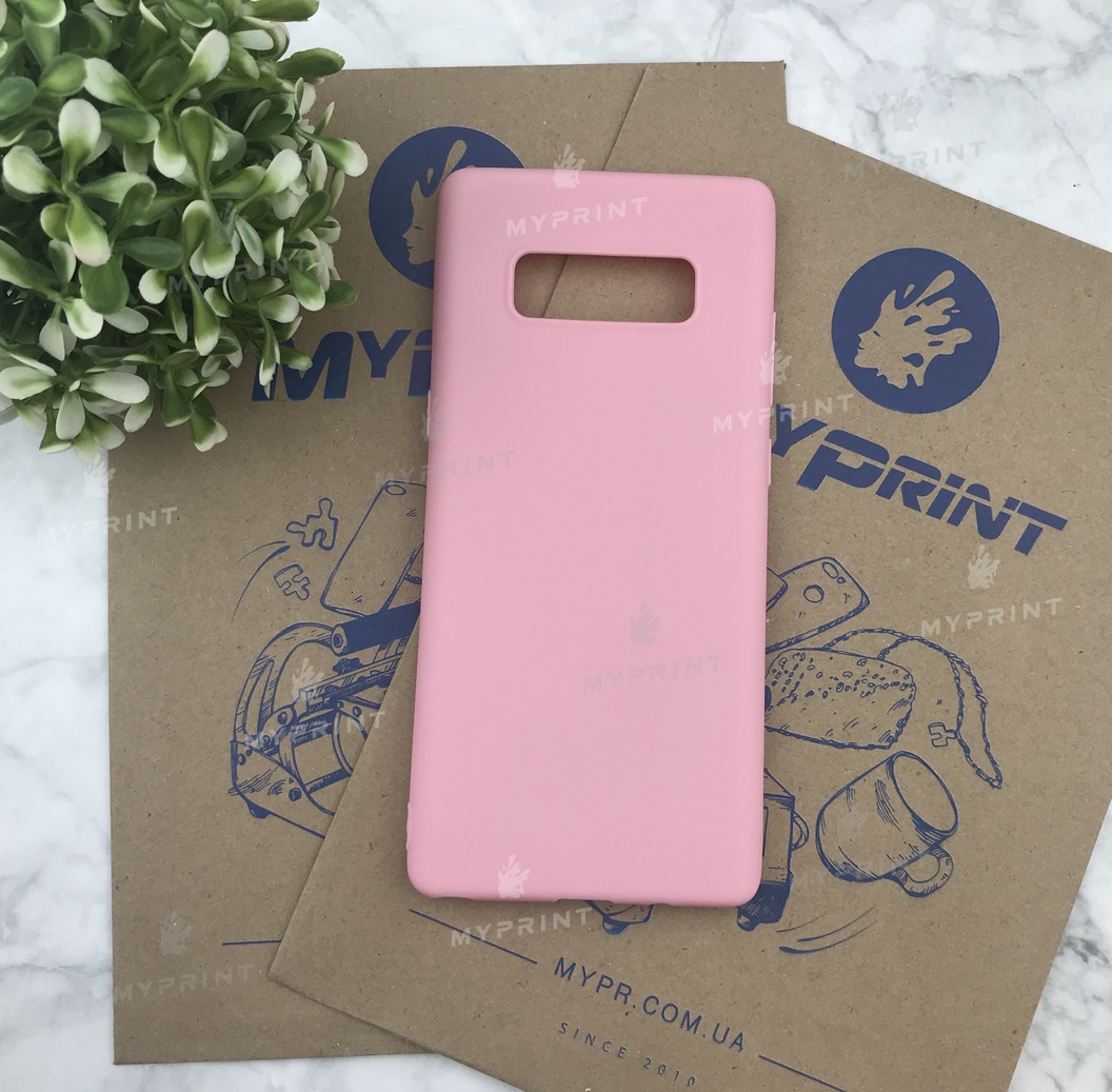 Чохол силіконовий для Samsung Note 8 рожевий (5004) - фото 1 - Чохли для УФ друку