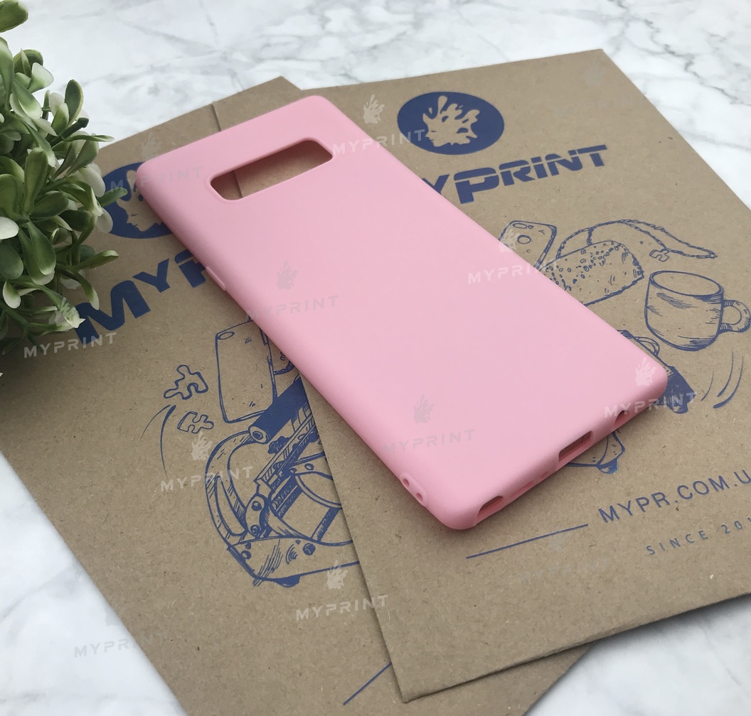Чохол силіконовий для Samsung Note 8 рожевий (5004) - фото 2 - Чохли для УФ друку