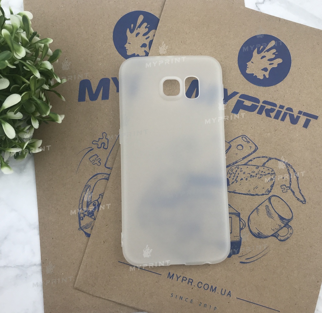 Чохол силіконовий для Samsung S6 білий (5034) - фото 1 - Чохли для УФ друку