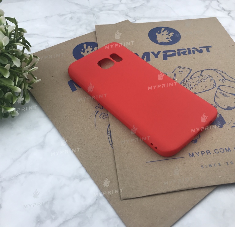 Чохол силіконовий для Samsung S6 EDGE червоний (5031) 