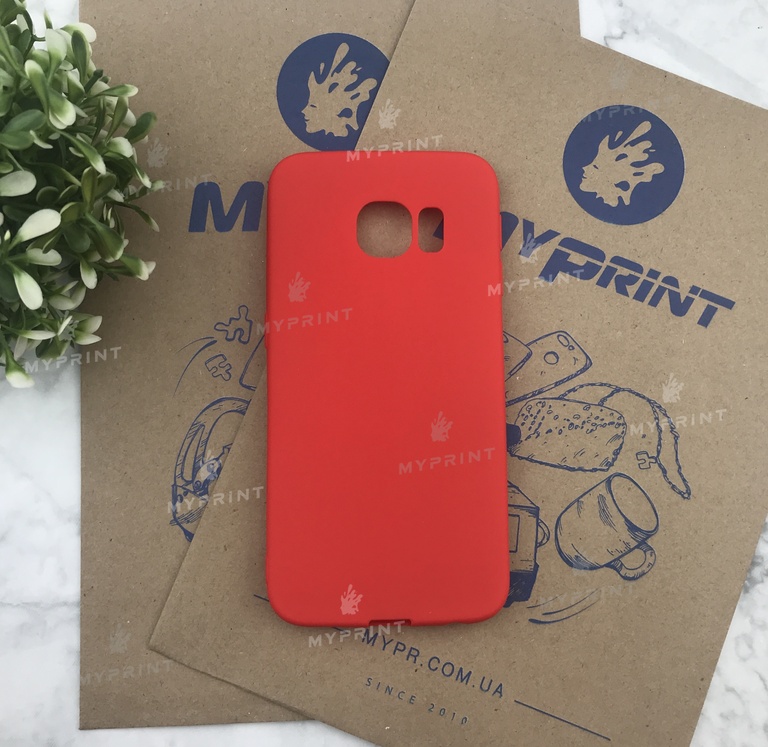 Чохол силіконовий для Samsung S7 червоний (5049) 