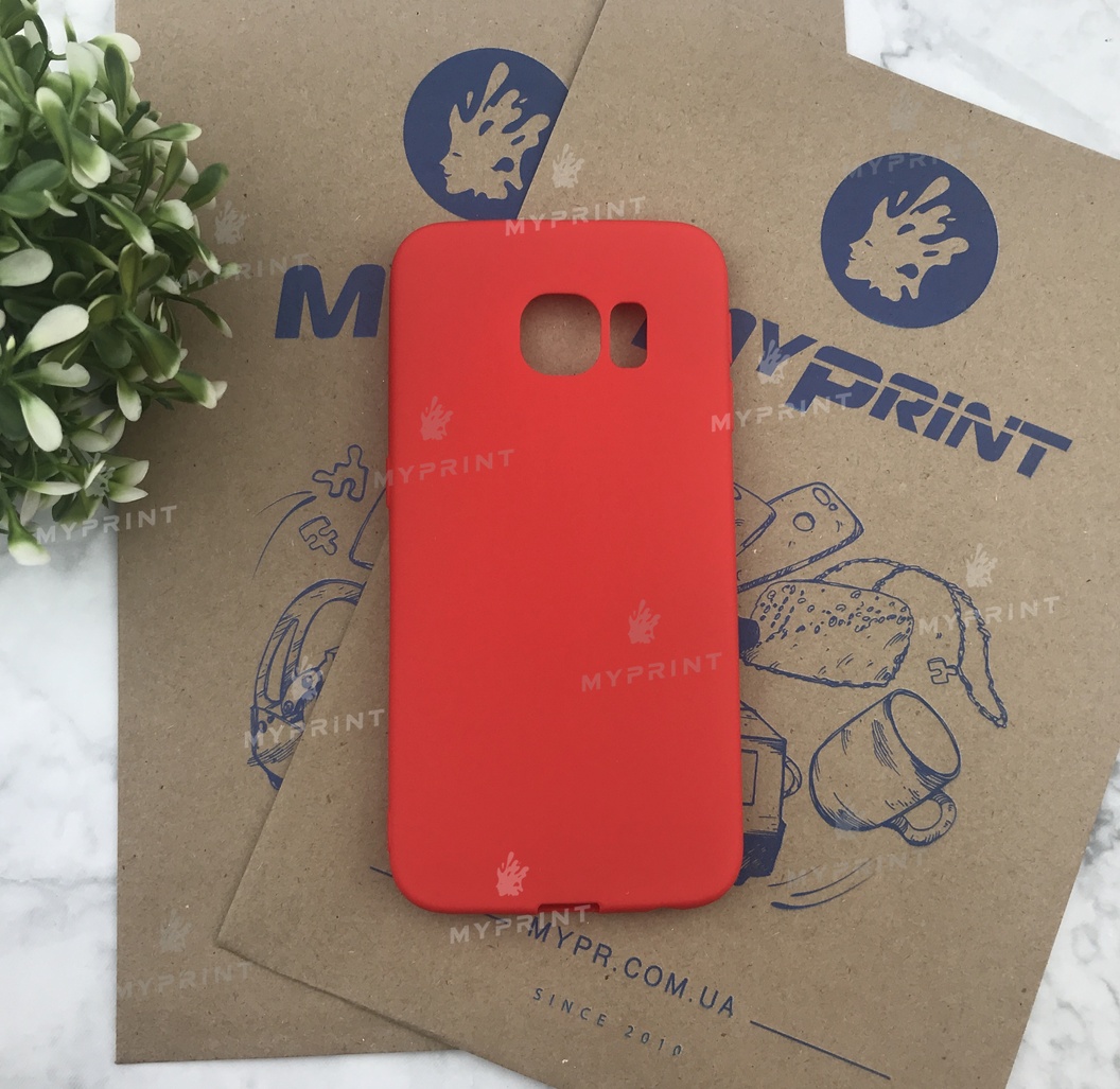Чохол силіконовий для Samsung S7 червоний (5049) - фото 1 Чохол силіконовий для Samsung S7 червоний (5049) - фото 1 - Чохли для УФ друку