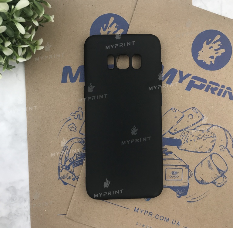 Чохол силіконовий для Samsung S8 чорний (5055) 