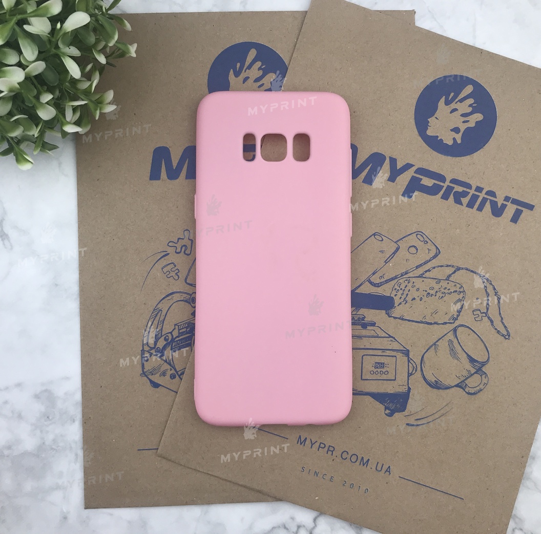 Чохол силіконовий для Samsung S8 рожевий (5056) - фото 1 Чохол силіконовий для Samsung S8 рожевий (5056) - фото 1 - Чохли для УФ друку