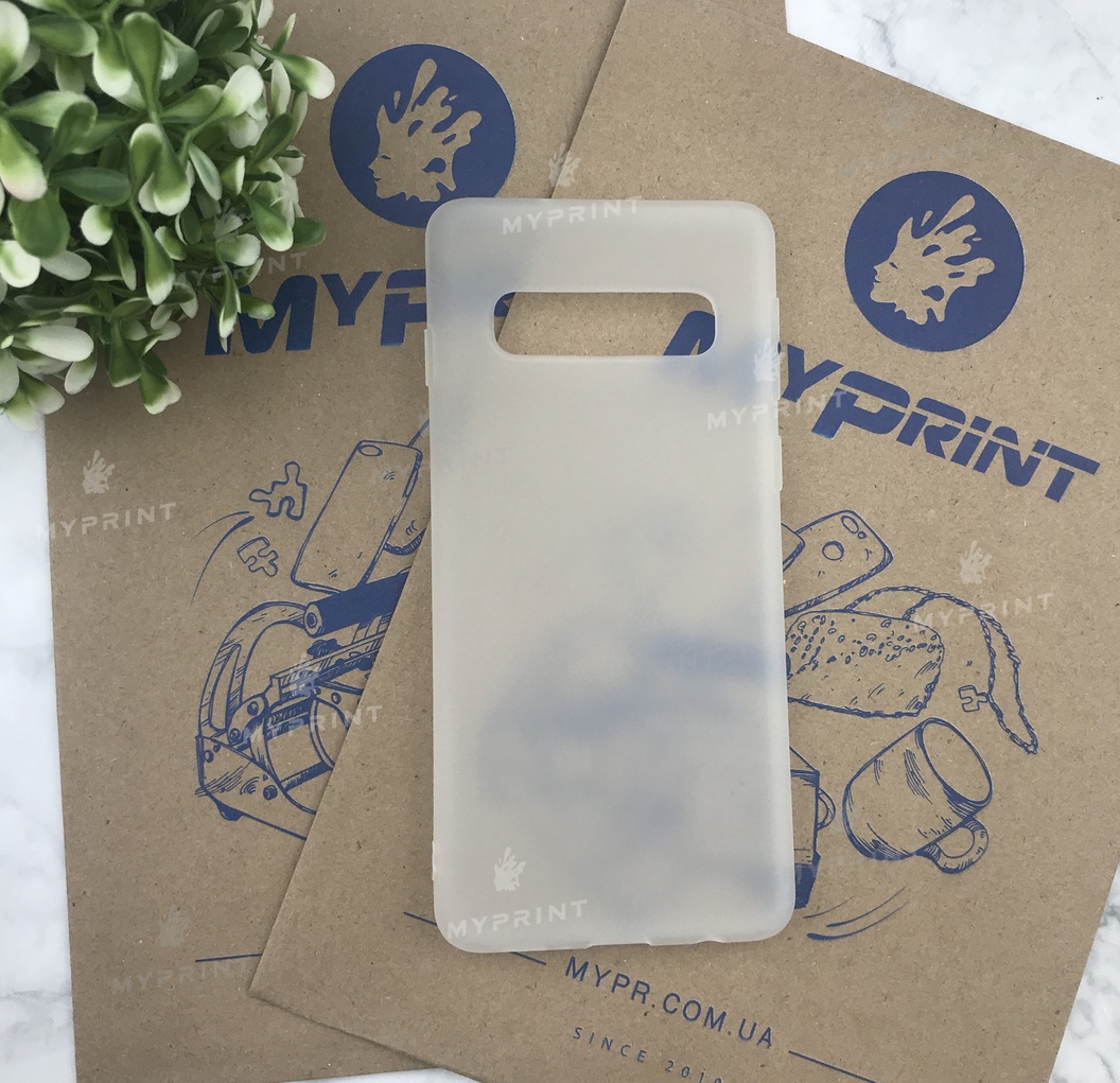 Чохол силіконовий для Samsung S10 білий (5010) - фото 1 - Чохли для УФ друку