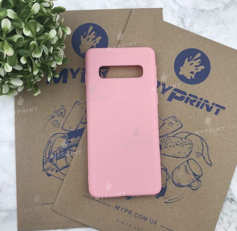 Чохол силіконовий для Samsung S10 рожевий (5012) 
