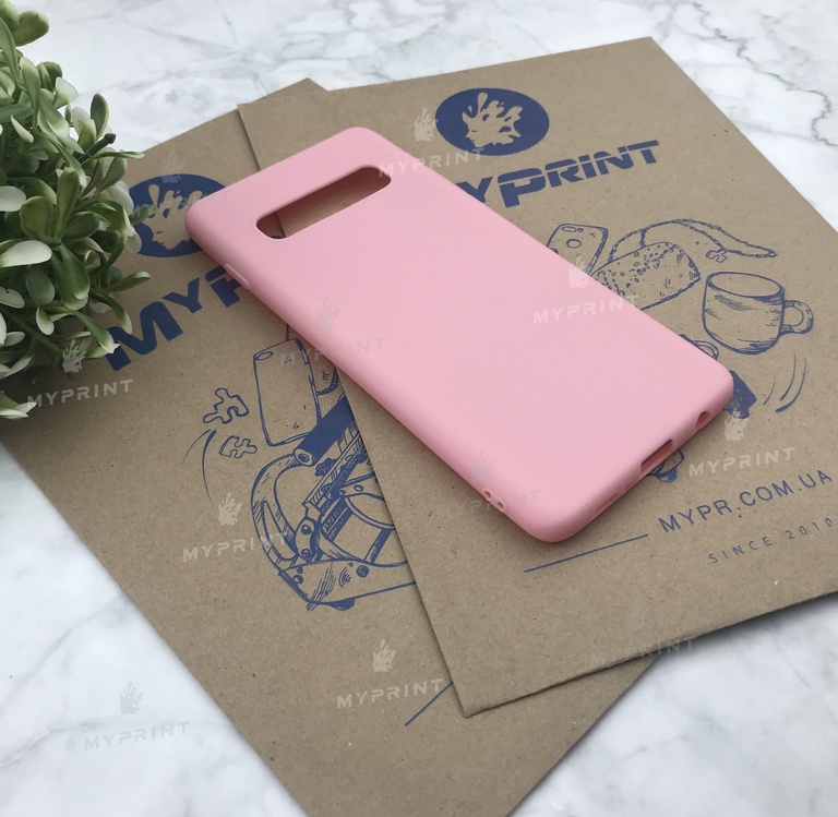 Чохол силіконовий для Samsung S10 рожевий (5012) 