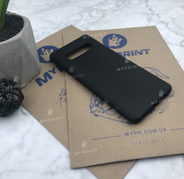 Чохол силіконовий для Samsung S10 Plus чорний (5017) 