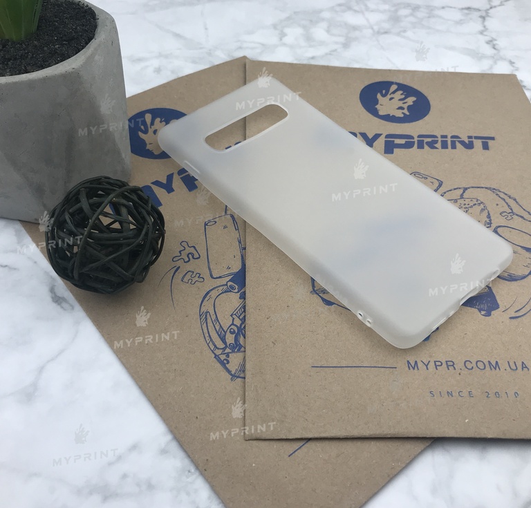 Чохол силіконовий для Samsung S10 Plus білий (5016) 