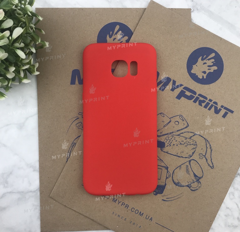Чохол силіконовий для Samsung S7 EDGE червоний (5043) 
