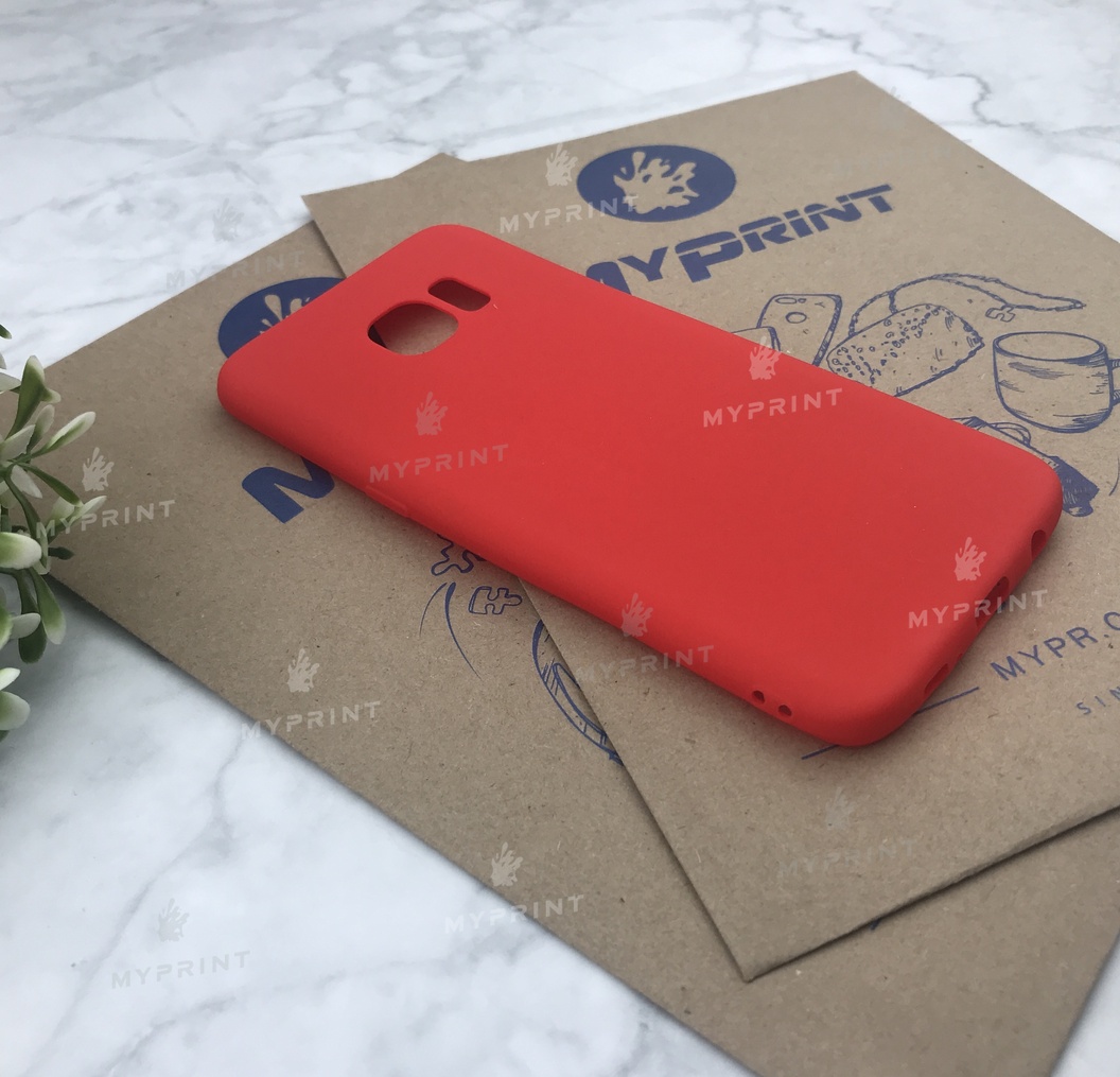 Чохол силіконовий для Samsung S7 EDGE червоний (5043) - фото 2 - Чохли для УФ друку