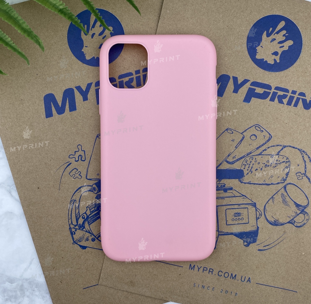 Silicone cover for iPhone 11 Pro pink (5723) - фото 1 Silicone cover for iPhone 11 Pro pink (5723) - фото 1 - Covers for UV printing