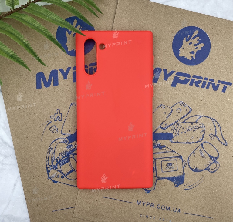 Чохол силіконовий для Samsung Note 10 червоний (5752) 