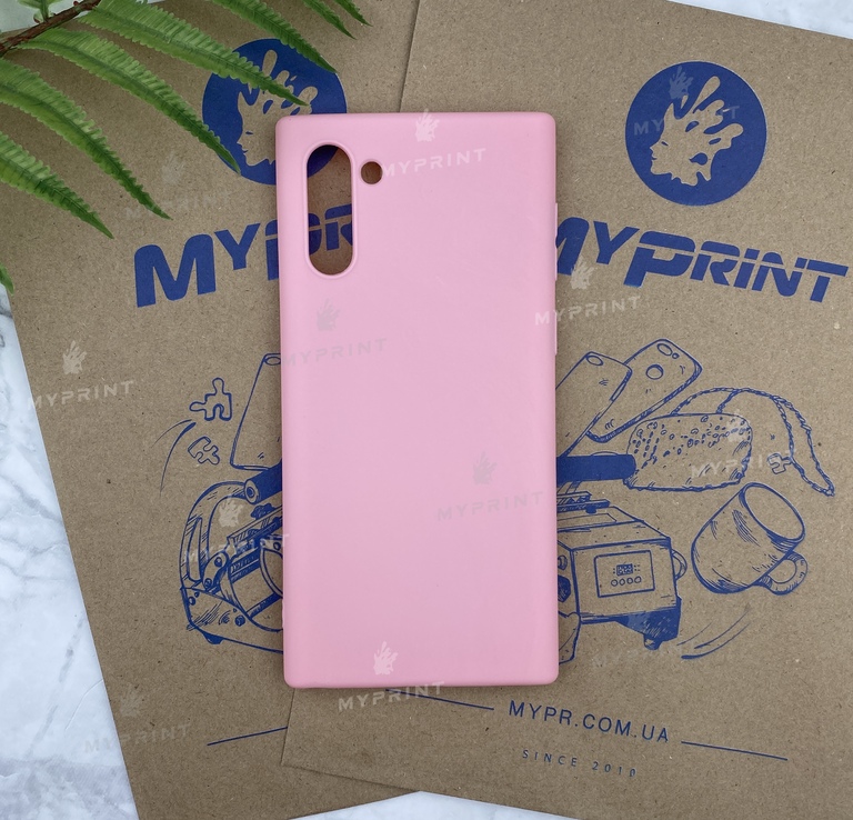 Чохол силіконовий для Samsung Note 10 рожевий (5753) 