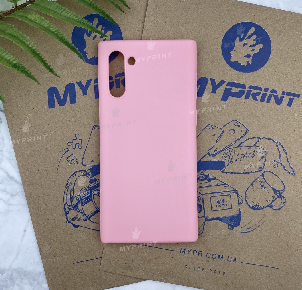 Чохол силіконовий для Samsung Note 10 рожевий (5753) - фото 1 - Чохли для УФ друку