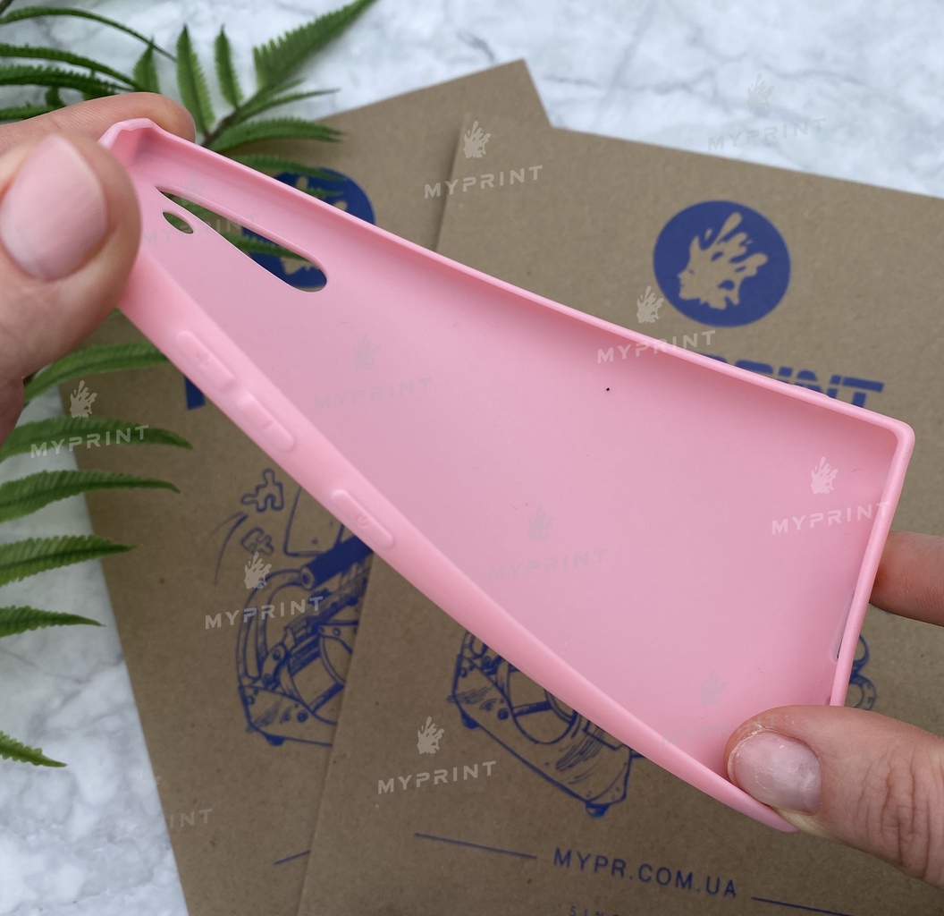 Чохол силіконовий для Samsung Note 10 рожевий (5753) - фото 3 - Чохли для УФ друку