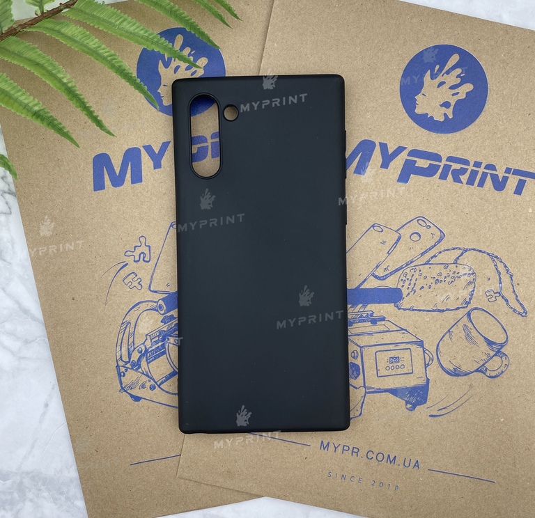 Чохол силіконовий для Samsung Note 10 чорний (5754) 